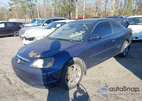 2002 Honda Civic Ex z USA, uszkodzony, nr VIN 1HGEM21012L093862